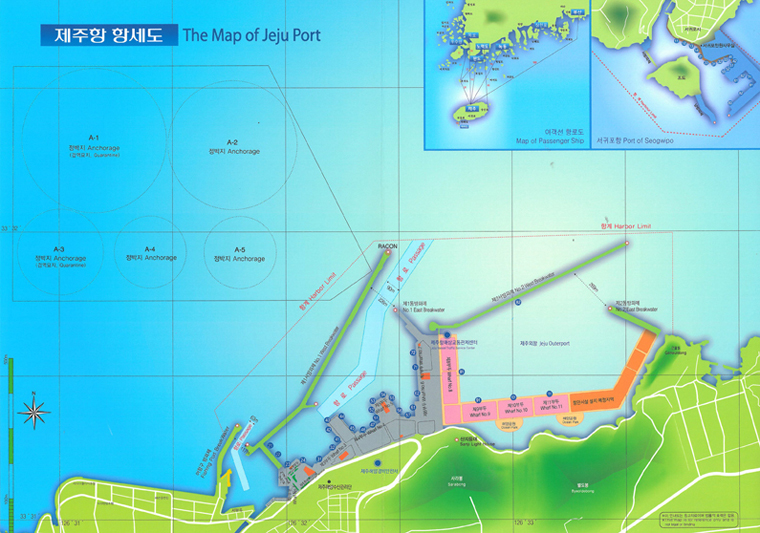 the map of jeju port