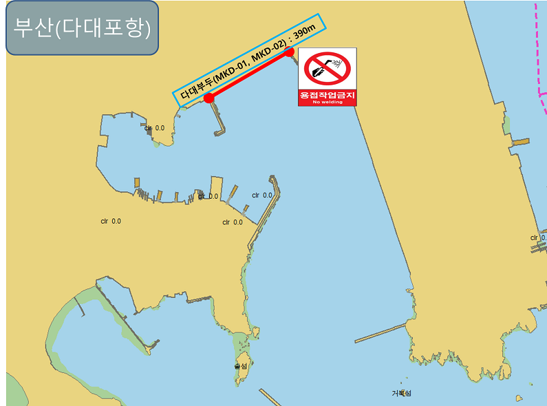부산[다대포항] - 다대부두(MKD-01, MKD-02):390m