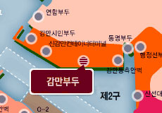 신감만컨테이너터미널 오른쪽 아래에 위치한 감만부두
